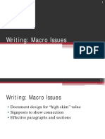 Writing - Macro Issues