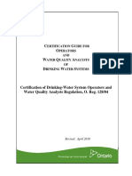 Certification Guide For Operators and WQA of Drinking Water Systems 2010...