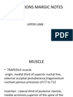 Dissections Margic Notes: Upper Limb