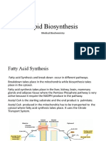 Lipid Biosynthesis: Medical Biochemistry