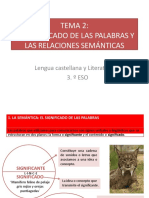 Tema 2 Significado Palabras Relaciones Semánticas - Ppts