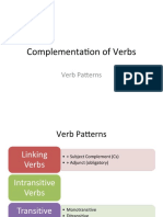 Complementation of Verbs: Verb Patterns