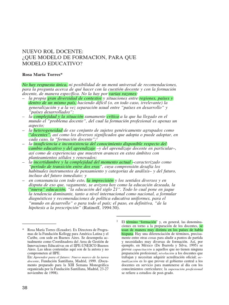 Nuevo rol del docente en educación | PDF | Maestros | Aprendizaje