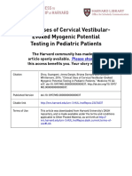 Clinical Uses of Cervical Vestibular-Evoked Myogenic Potential Testing in Pediatric Patients