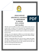 Legal Lang Praraphase Child Labor Ashwini B PDF