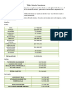 EVIDENCIA UNIDAD 1 Taller Estados Financieros