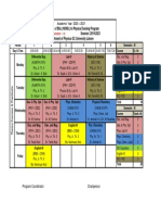 BSc Physics Evening Time Table 2020-2021