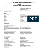 Useful Phrases For Summary - Comment - Discussion - Description PDF