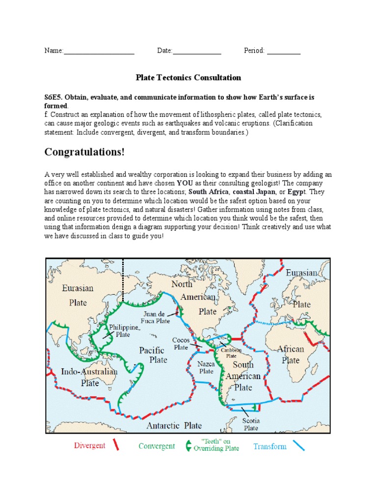 Plate Tectonics Consultation | PDF | Plate Tectonics | Tectonics
