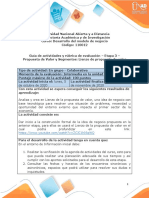 Guía de Actividades y Rúbrica de Evaluación - Etapa 3 - Propuesta de Valor y Segmentos - Lienzo de Propuesta de Valor