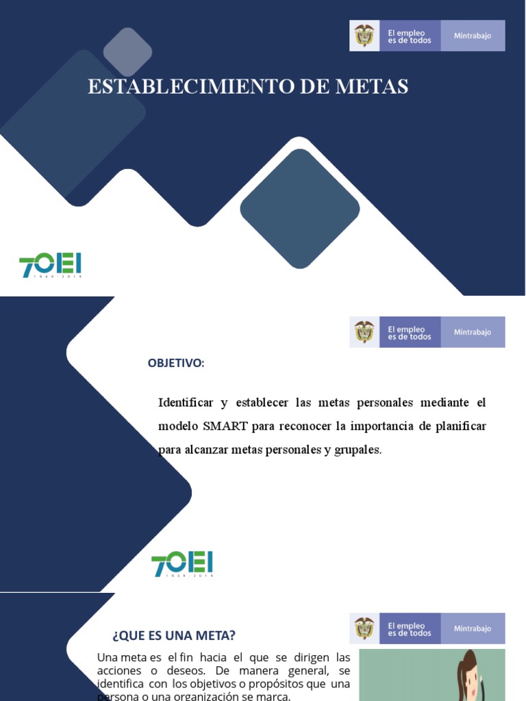 Presentación ESTABLECIMIENTO DE METAS. OK | PDF | Objetivo | Planificación