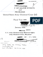 Summary of Major Events and Problems - US Army Chemical Corps 1959