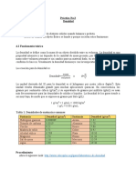 Practica N0. 3 de Lab. de Quimica, Densidad