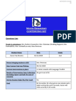 Morris Elementary Continuing SST: Questions List