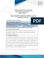 Guia de Actividades y Rúbrica de evaluación-Unidad-3-Tarea-4-Diferenciación e Integración Numérica y Ecuaciones Diferenciales Ordinarias PDF
