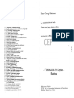 Gadamer-La Actualidad de Lo Bello-El Elemento Ludico Del Arte Pp. 66 A 124 PDF