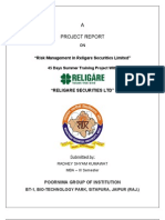A Project Report: "Risk Management in Religare Securities Limited"