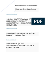 Url de Apoyo A La Actividad de Segundo Cohorte de Investigacion de Mercados