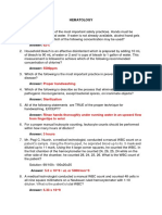 Handwashing Safety Practices in Hematology