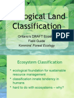 Ecological Land Classification: Ontario's DRAFT Ecosite Field Guide Kimmins' Forest Ecology