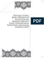 Senarai Judul Buku Berunsur Islam Yang Diwartakan Perintah Larangan Hingga 2013 PDF