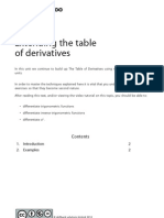 Extending The Table of Derivatives: 2 2. Examples 2