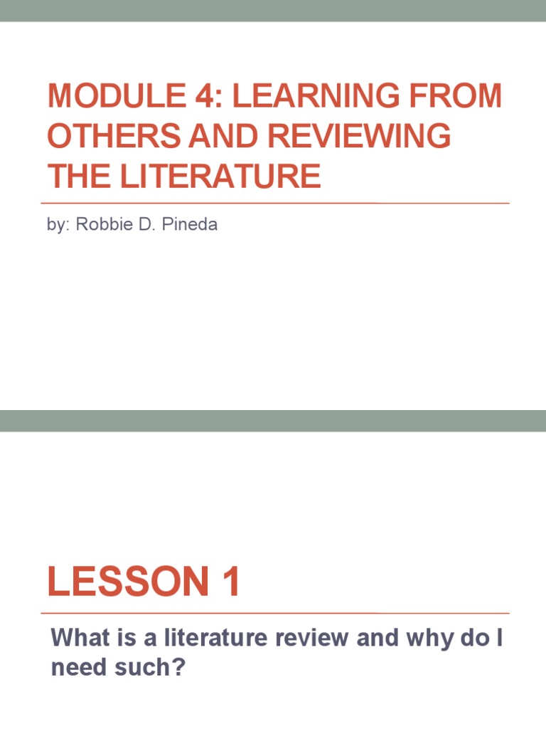 Understanding Literature Reviews in Research | PDF | Methodology ...