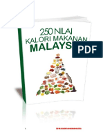 250 Nilai Kalori Dan Hidangan Malaysia