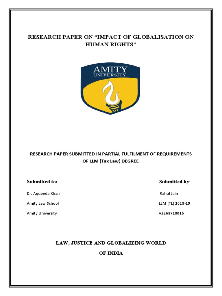 Research Paper On 