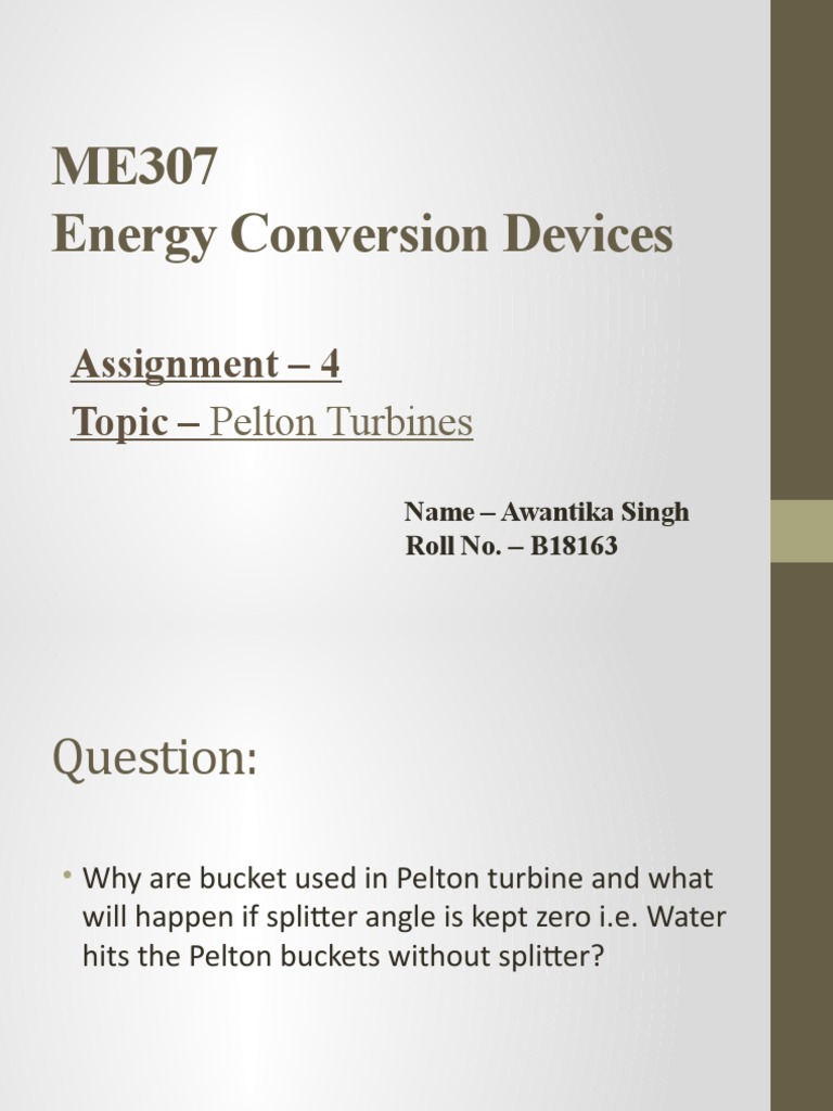 energy conversion assignment