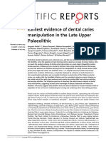 Earliest Evidence of Dental Caries Manipulation in The Late Upper Palaeolithic