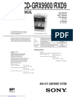 HCD-GRX9900/RXD9: Service Manual