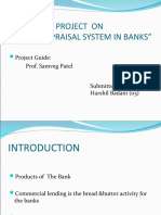 Project On "Credit Appraisal System in Banks": Project Guide: Prof. Samveg Patel