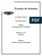 Examen Algebra Lineal