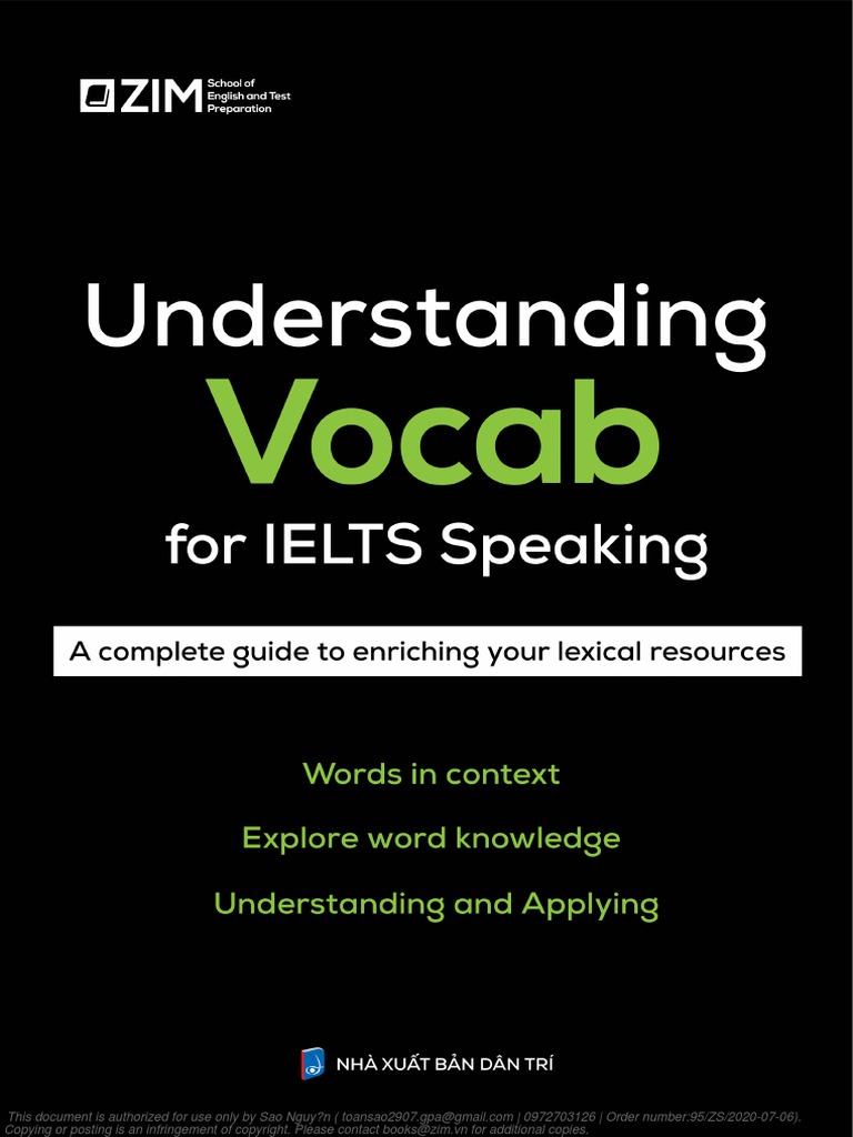 Ebook Understanding Vocab For IELTS Speaking Ijoxfu PDF | PDF