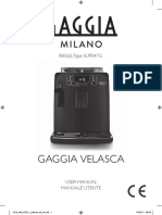 Gaggia Velasca Full Instruction Manual