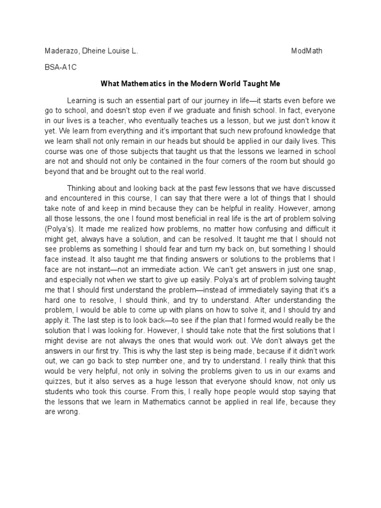 Problem Solving Lessons from ModMath | PDF | Psychological Concepts ...