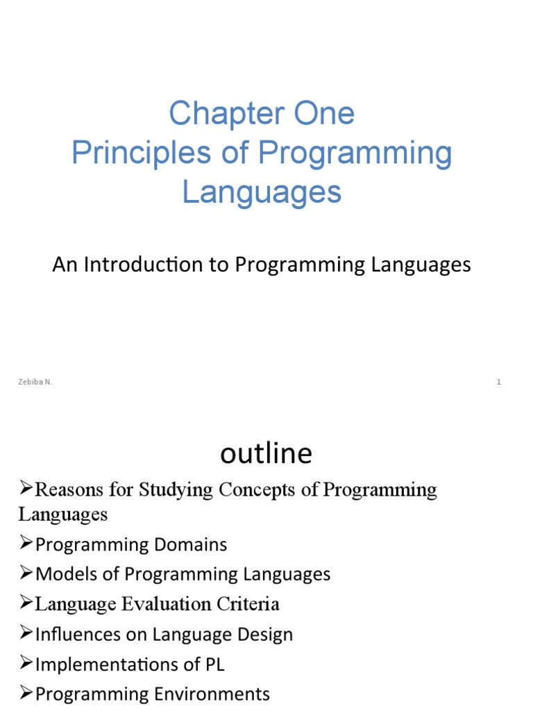 Introduction to Programming Languages | PDF | Computer Programming ...