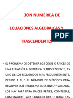 Presentación 2 Soluciones Numéricas de Ecuaciones Análisis Numérico PDF