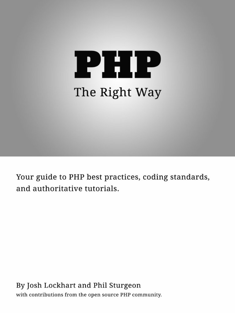 PHP The Right Way | PDF | Php | Command Line Interface
