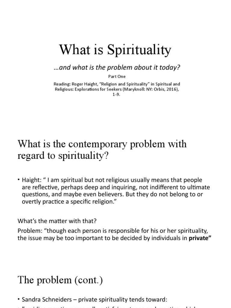 Spirituality vs. Religion Today | PDF | Spirituality | Theology
