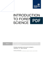 ITFS Week 1 Principles and Practice of Crime Scene Investigation - Introduction - Part B PDF
