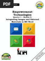 Empowerment Technologies: Integrating Images and External Materials in MS Word