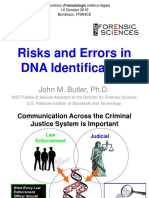 Risks and Errors in DNA Identification: John M. Butler, PH.D
