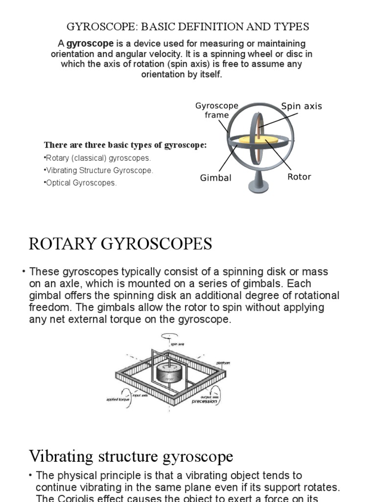 Gyroscope Basic Definition and Types PDF