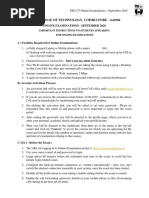 PSG College of Technology, Coimbatore - 641004: Online Examinations - September 2020