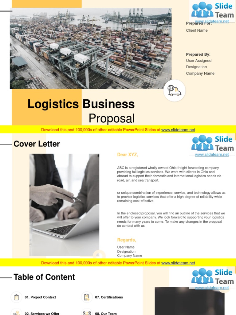 Logistics Business Proposal Overview | PDF | Logistics | Warehouse