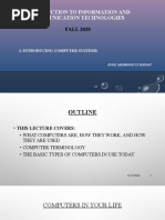 L01 - CS101 - Inrtoducing Computer Systems