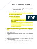 Diagnosticul Demenţei Şi Diagnosticul Diferenţial Al Demenţelor