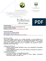 Syllabus Introducere in Psihologia Sociala